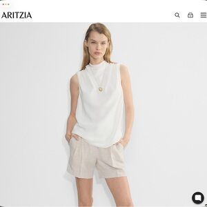 Aritzia The Effortless Short Mid-Thigh Cruise Linen